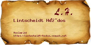 Lintscheidt Hódos névjegykártya